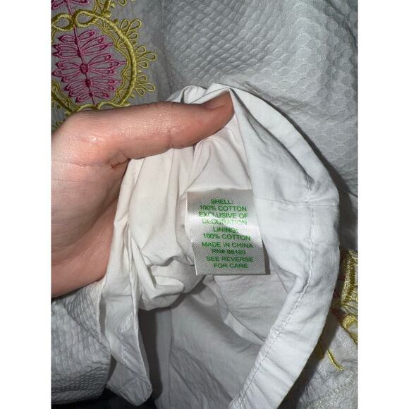 Lilly Pulitzer White Pink Yellow Delia Mini Shift Dress Sleeveless Sz 10 N - Picture 5 of 7